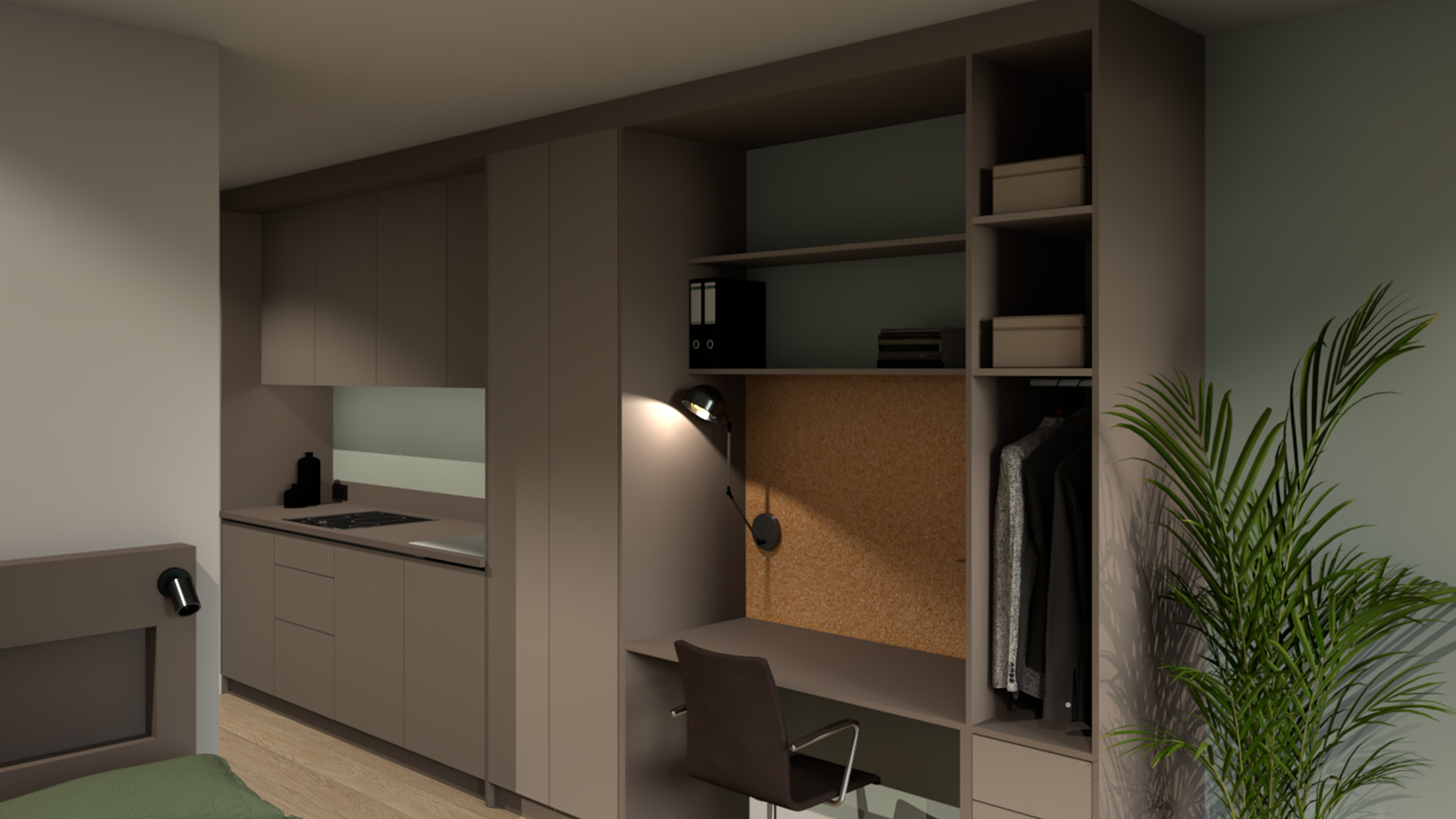 Interieurontwerp studentenkamer door Studio Doable