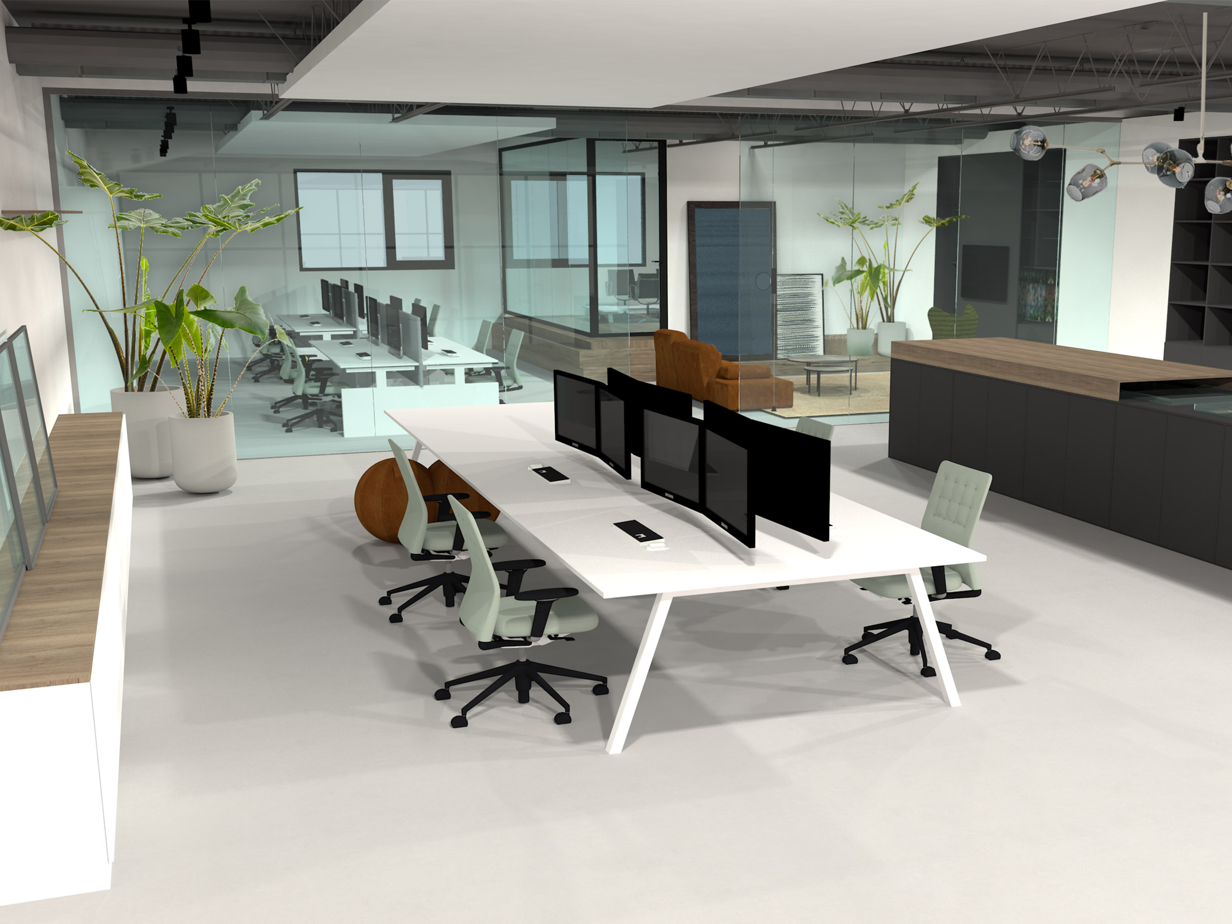 Interieurontwerp voor een kantoorruimte door Studio Doable
