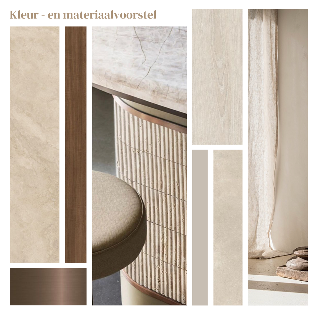 Bericht op Instagram @doable.designs over kleur- en materiaalvoorstel